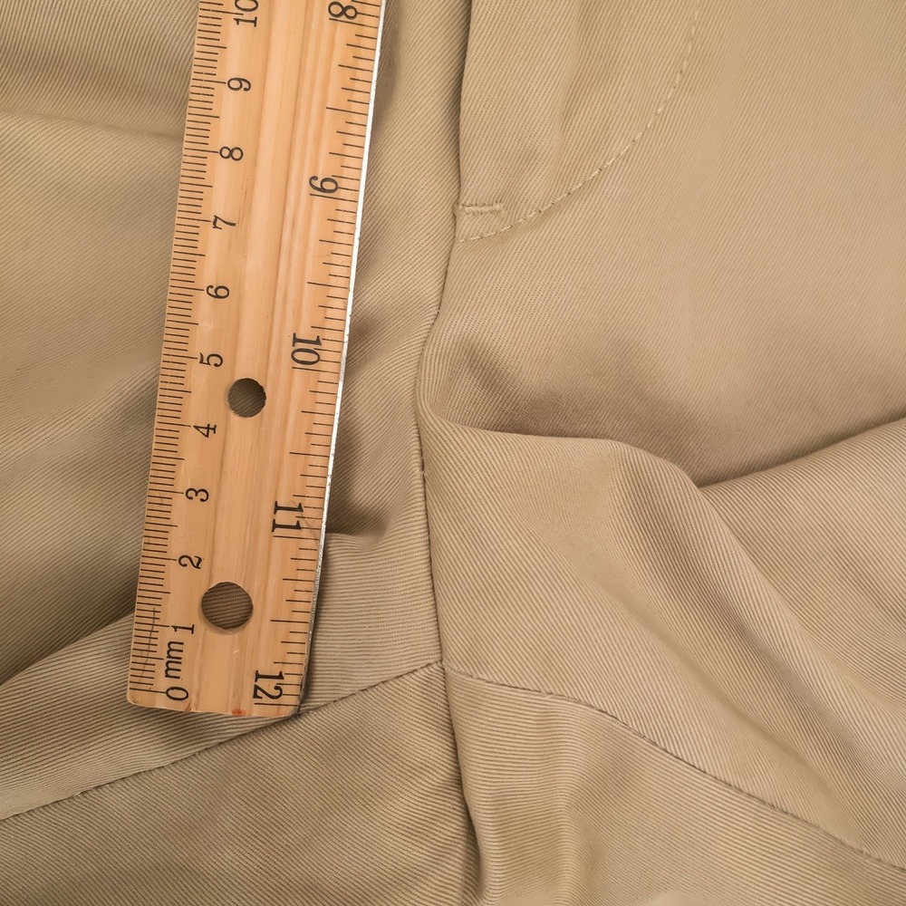 Ben Silver English Drills Pants Men's 42 Khaki Pleated Cuffed USA FITS 40x26.5 - Picture 14 of 15